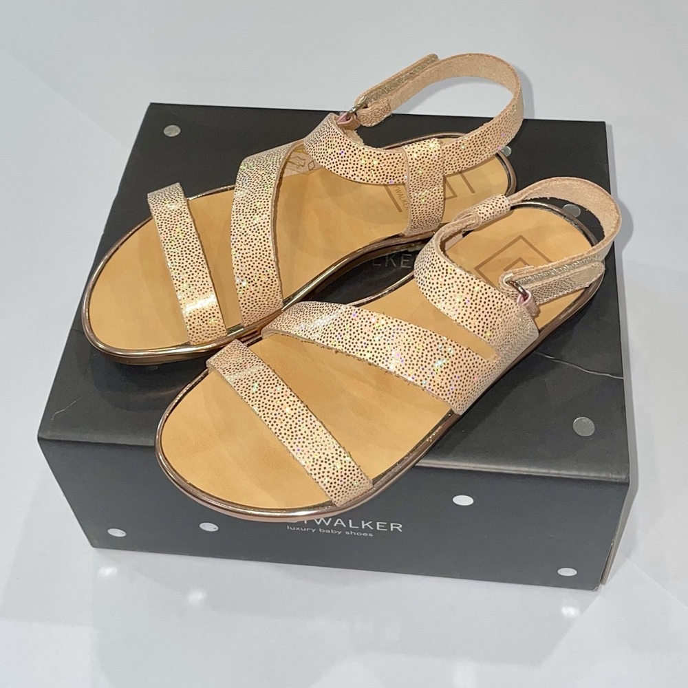 ❗️SOLD❗️Babywalker Luxury Metallic Leather Sandals EU 27 - Picture 4 of 9
